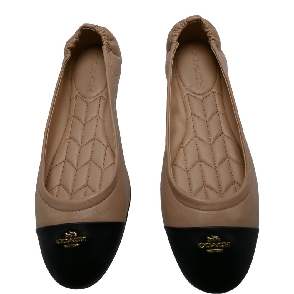 COACH Women's BONNIE Leather Ballet - Picture 2 of 5